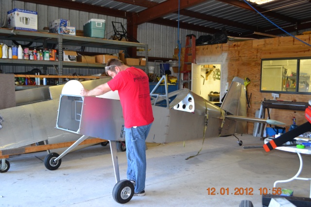 Right side view of the forward fuselage formers